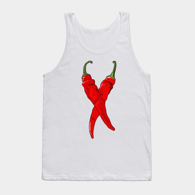 Chili Pepper Tank Top by MojoCoffeeTime